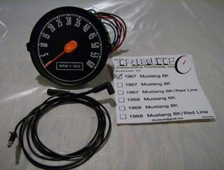 Tribute Automotive Products 1967 6,000 RPM Mustang tachometer